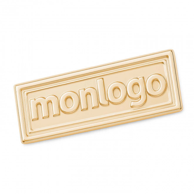 PINS PERSONNALISABLE A LA FORME EMAIL 'PINZ GOLD' - 3,5cm