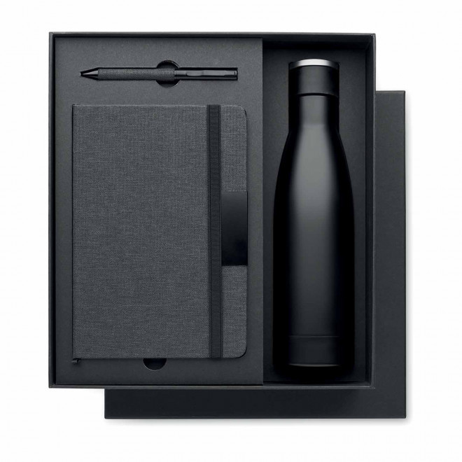 COFFRET CADEAU AFFAIRES PERSONNALISABLE 'ELKO' - noir