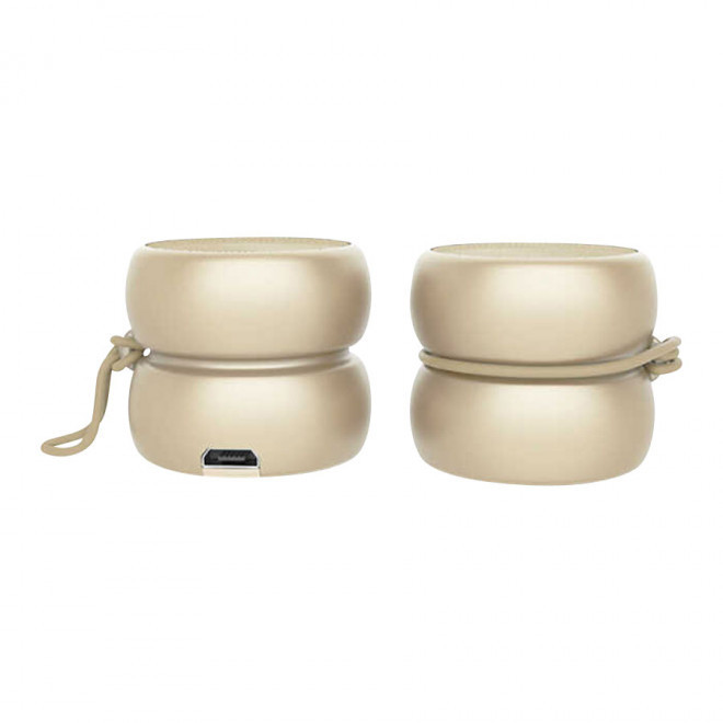 ENCEINTE DUO BLUETOOTH® PERSONNALISÉE XOOPAR® 'YOYO STEREO' - doré