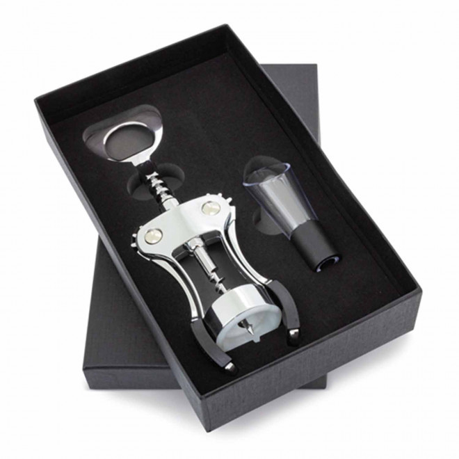 COFFRET CADEAU PERSONNALISABLE 'WEIN' - noir/argenté