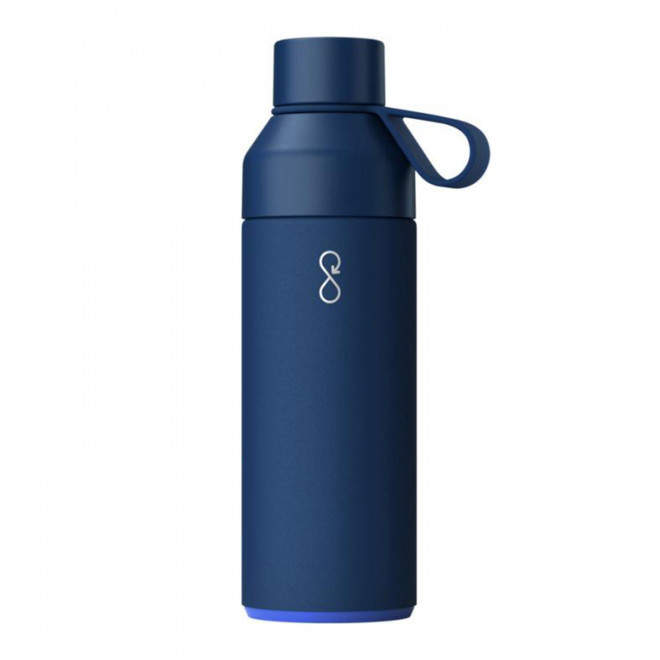 BOUTEILLE ISOTHERME 500ML PERSONNALISABLE 'OCEAN BOTTLE' - bleu océan