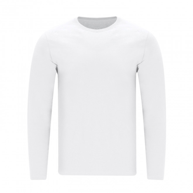 TEE-SHIRT MIXTE ML PERSONNALISABLE 'HAWKO' - blanc