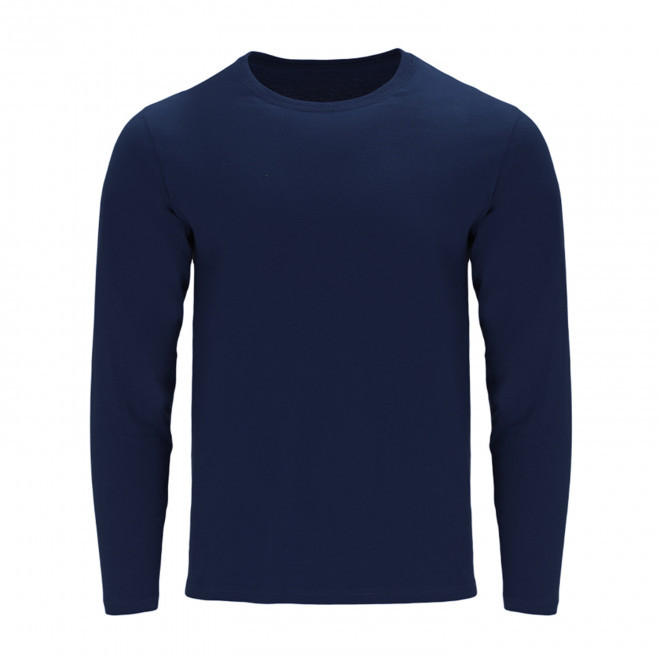 TEE-SHIRT MIXTE ML PERSONNALISABLE 'HAWKO' - bleu marine