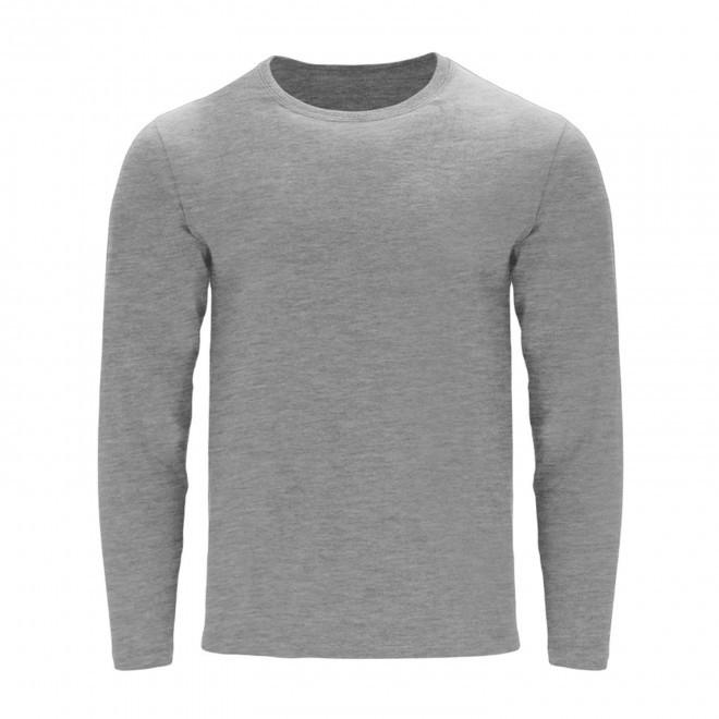 TEE-SHIRT MIXTE ML PERSONNALISABLE 'HAWKO' - gris