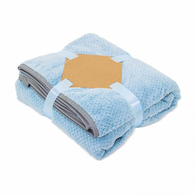 PLAID FLUFFY PERSONNALISABLE 'HOTSE' 200GR/M² - bleu