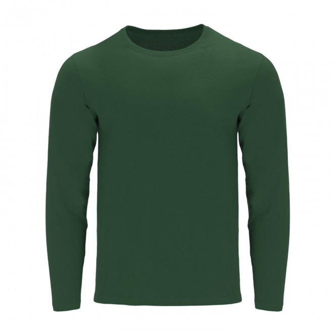 TEE-SHIRT MIXTE ML PERSONNALISABLE 'HAWKO' - vert bouteille