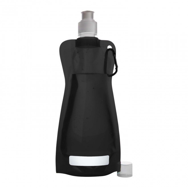 EXP.24H - GOURDE PERSONNALISABLE AVEC MOUSQUETON 'FITTY'  - noir