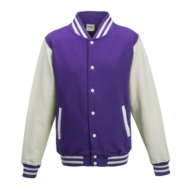 VESTE PERSONNALISÉE SWEAT 'PITCHER' - violet/blanc