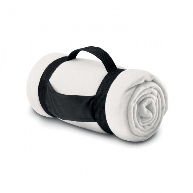 PLAID POLAIRE PERSONNALISABLE 'ODENSA' - blanc