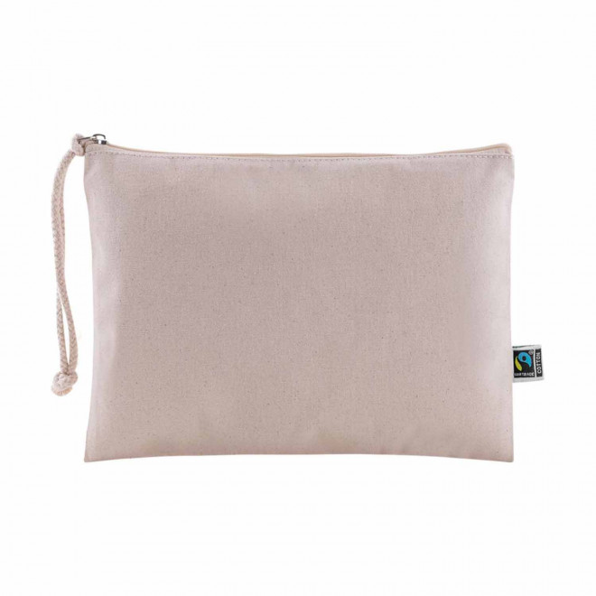 TROUSSE EN COTON FAIRTRADE PERSONNALISABLE 'SAVANO' - beige