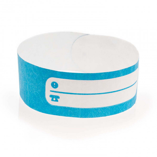 BRACELET TYVEK ENFANT PERSONNALISABLE 'GUEST 2.5 KIDS' - bleu