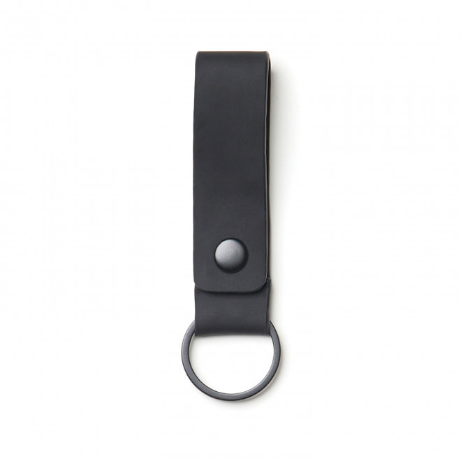 PORTE-CLES PERSONNALISABLE EN PU 'PASSEPARTOUT' - noir