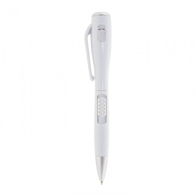 STYLO LUMINEUX PERSONNALISABLE 'STUART' - blanc