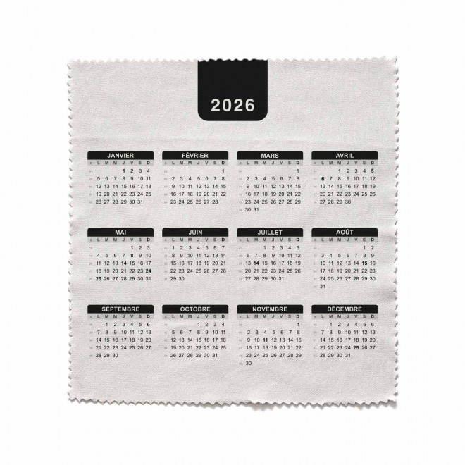 LINGETTE MICROFIBRES PERSONNALISABLE 'EPOUSTIF DATE' - noir