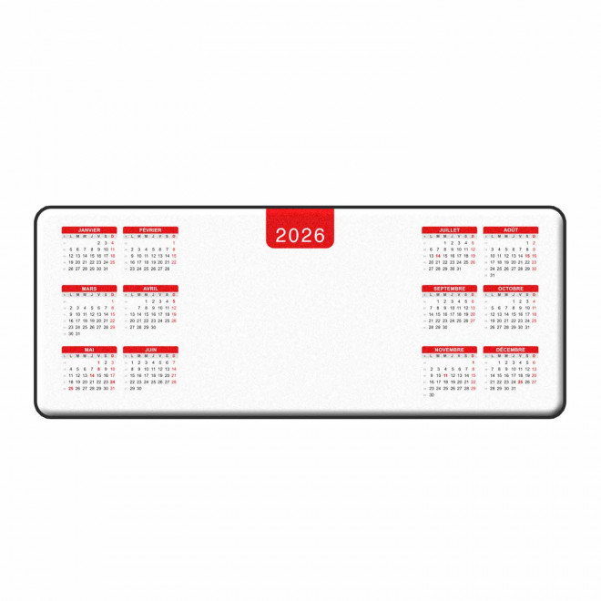 TAPIS DE SOURIS SOUS-MAIN PERSONNALISABLE 'TANGAN DATE' - rouge