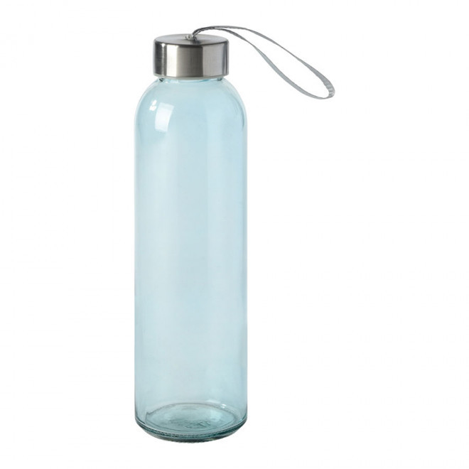 BOUTEILLE PUBLICITAIRE EN VERRE 500ML 'LUCARA' - bleu