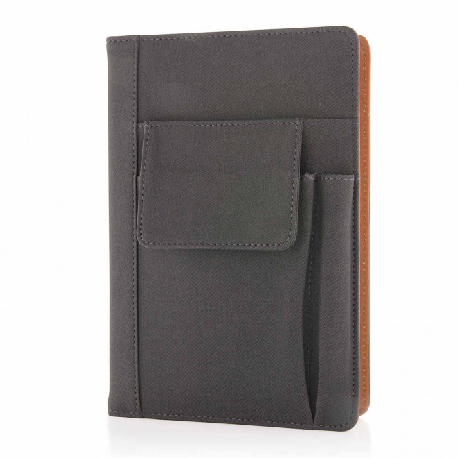 CARNET AVEC POCHETTE PERSONNALISABLE 'KYOTO' - noir