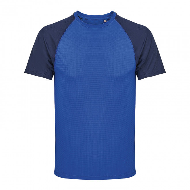 TEE-SHIRT PERSONNALISABLE DE SPORT MIXTE 'VORTEX' - bleu royal/bleu marine