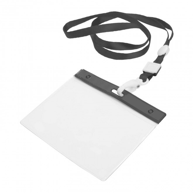 TOUR DE COU AVEC PORTE-BADGE 'PICOBELLO' - noir