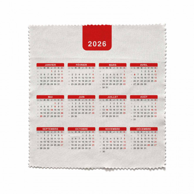 LINGETTE MICROFIBRES PERSONNALISABLE 'EPOUSTIF DATE' - rouge