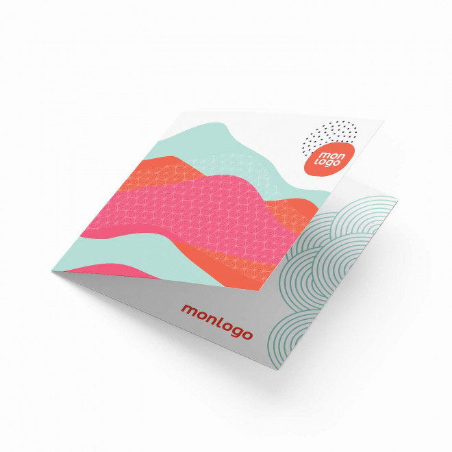 CARTE DE VOEUX PERSONNALISABLE A5 ET A6 'NIBEL'  - 14,8 x 14,8 cm