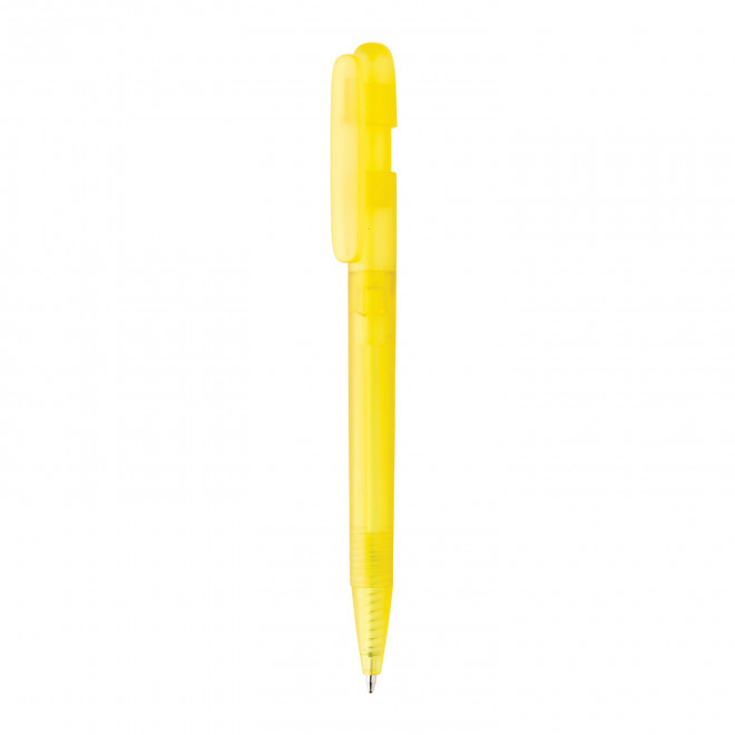 STYLO RECYCLE TRANSPARENT PERSONNALISE 'DIVIN' - jaune
