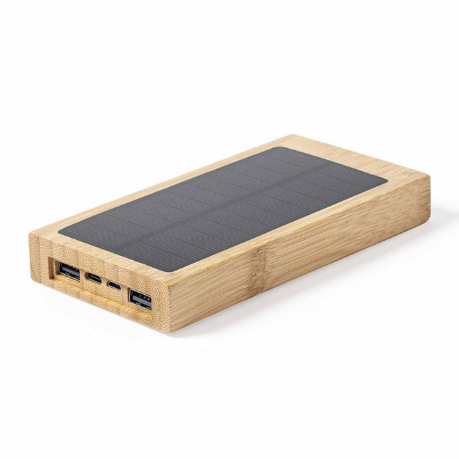 BATTERIE 10000 MAH INDUCTION PERSONNALISABLE LIVOO® 'FUDI' - bois/noir