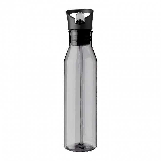 BOUTEILLE RPET PERSONNALISABLE 730ML AVEC PAILLE 'SIMCOE'  - noir