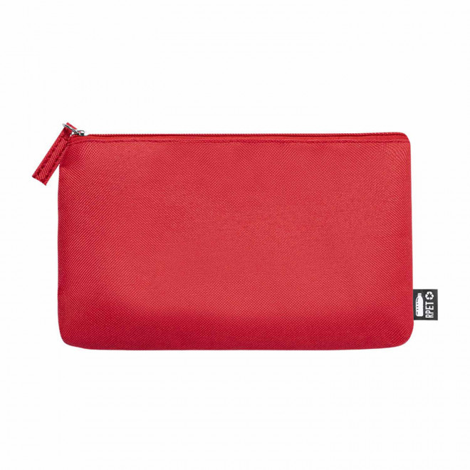 TROUSSE POCHETTE PERSONNALISEE EN RPET 'KUNSY' - rouge