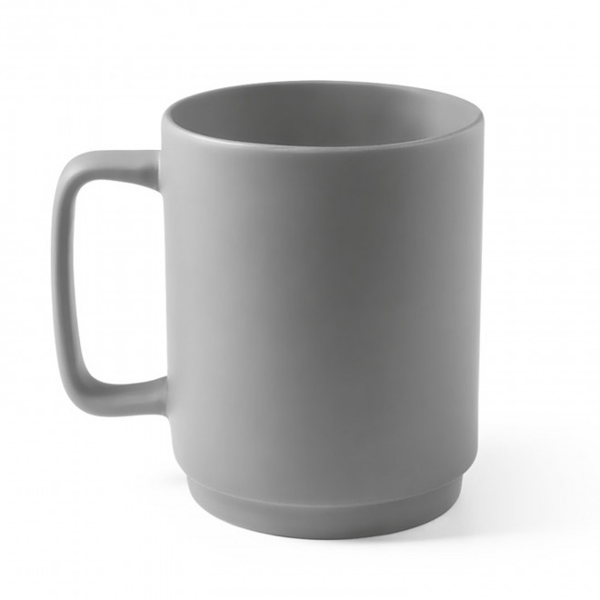 MUG EN CERAMIQUE PERSONNALISE 330 ML 'PANOLI' - gris