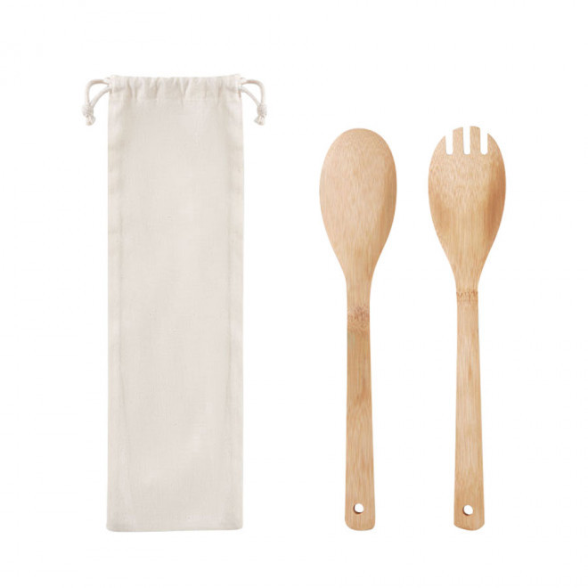 COUVERTS PERSONNALISÉS À SALADE EN BAMBOU 'SALATA' - bambou