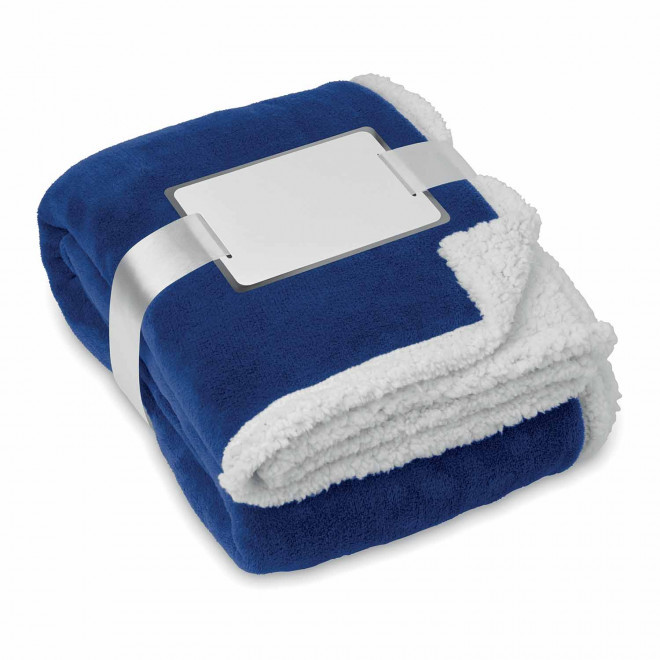 PLAID PERSONNALISÉ EN POLAIRE 'CHILL' - bleu