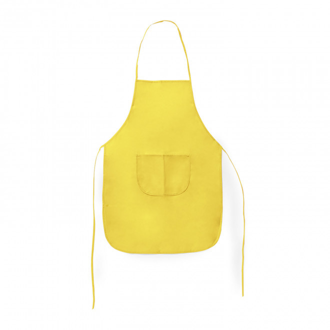 TABLIER NON TISSE PERSONNALISE 'VAKITA' - jaune