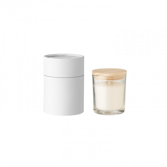 BOUGIE POT VERRE VANILLE PERSONNALISABLE 'BANILA PETIT' - transparent