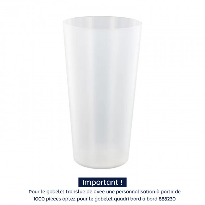GOBELET MIF RÉUTILISABLE PERSONNALISÉ 60 CL 'CUPY QUADRI' - translucide
