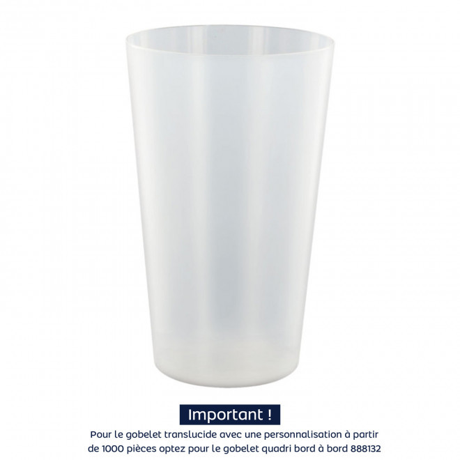 GOBELET MIF RÉUTILISABLE PERSONNALISÉ 30 CL 'CUPY QUADRI' - translucide
