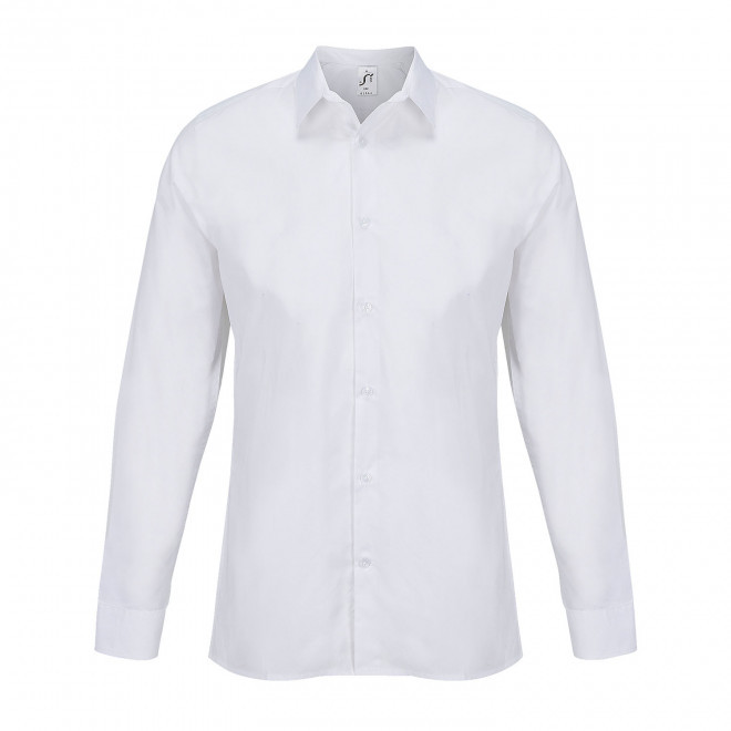 CHEMISE HOMME POPELINE PERSONNALISABLE 'BAILEY' - blanc
