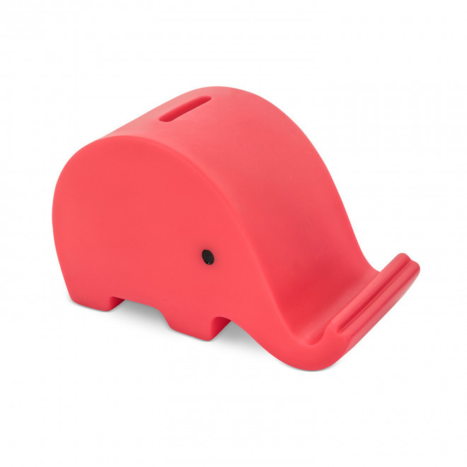 TIRELIRE ELEPHANT PERSONNALISABLE 'ELEPHANTI' - rouge