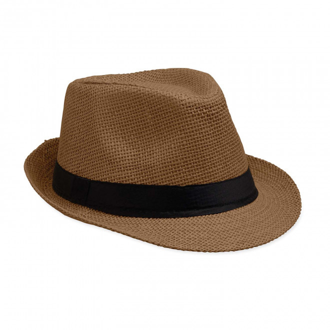 CHAPEAU PERSONNALISABLE 'COBOCHIC PAILLE COLOR' - marron