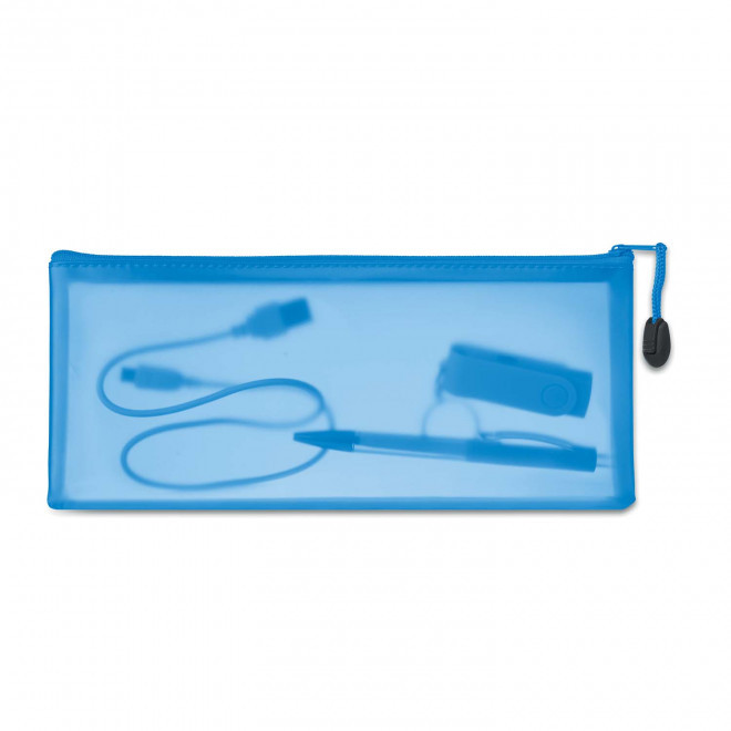 TROUSSE PRSONNALISEE EN PVC 'SAMMIE' - bleu
