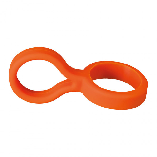 ATTACHE BOUTEILLE SILICONE 'AMUNA' - orange
