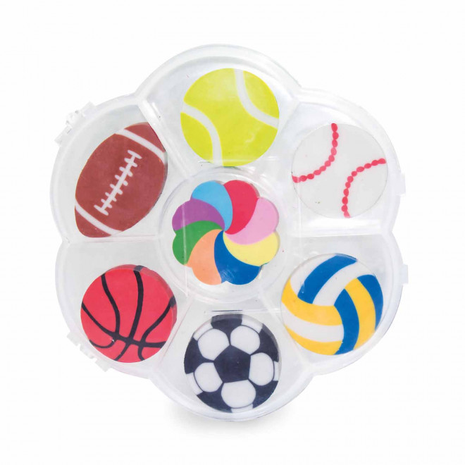 SET DE GOMMES PERSONNALISE SPORT 'PERCY' - multicolore