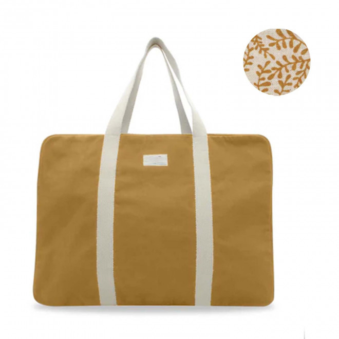 SAC VOYAGE PERSONNALISABLE STUDIO BY HINDBAG 'GABRIEL' - ocre