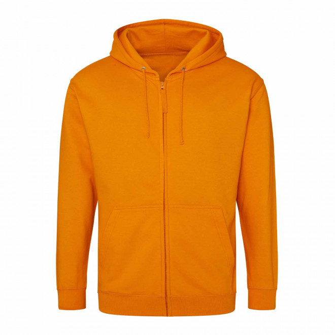 SWEAT ZIPPÉ PERSONNALISÉ À CAPUCHE HOMME 'CLUN' - orange