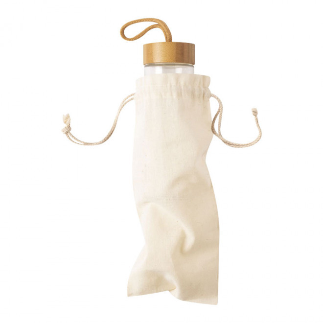 SAC BOUTEILLE PERSONNALISÉ EN COTON 100 G/M2 'VINO' - naturel