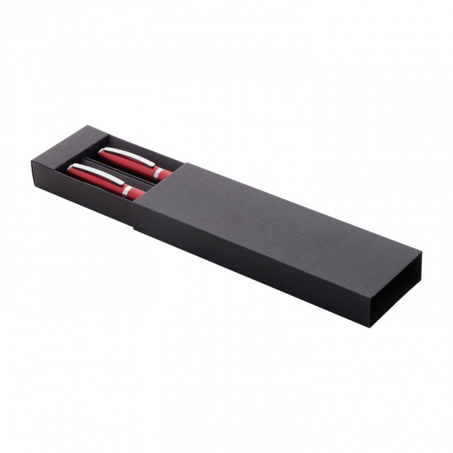 PARURE DE STYLO PERSONNALISEE 'ROBILLE' - rouge