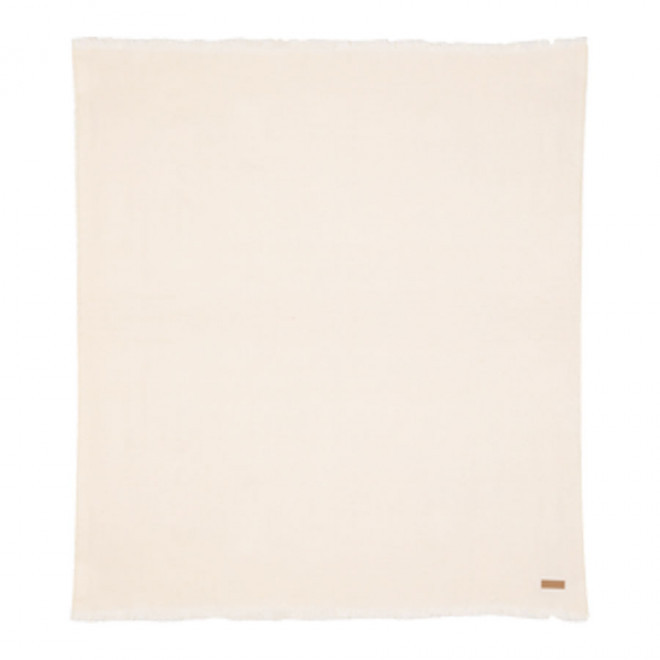 COUVERTURE PERSONNALISÉE UKIYO AWARE POLYLANA® 'MEREL' - blanc cassé