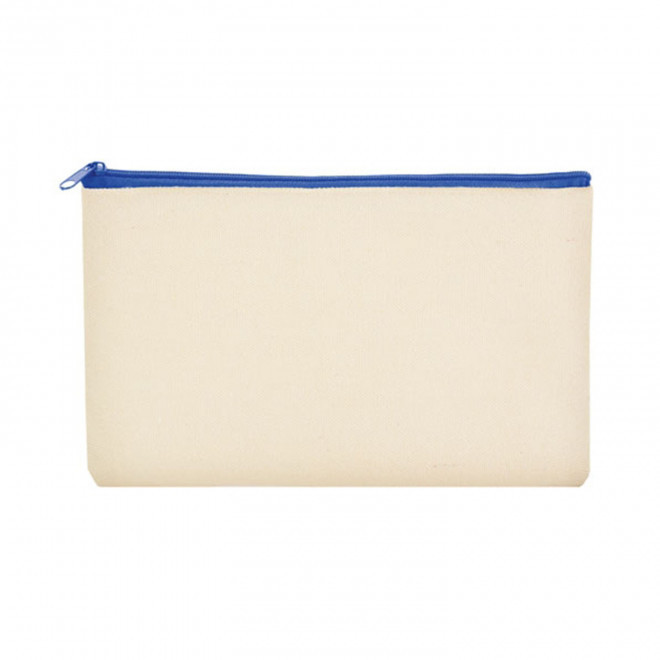 TROUSSE DE TOILETTE EN TOILE PERSONNALISABLE 'BAMBUITO' - bleu