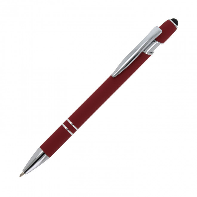 STYLO EN METAL MINE BLEUE PERSONNALISABLE 'PRINCY' - rouge foncé