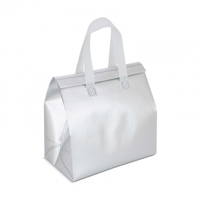 SAC ISOTHERME NON TISSE PERSONNALISABLE 'MALIKTO' - argenté